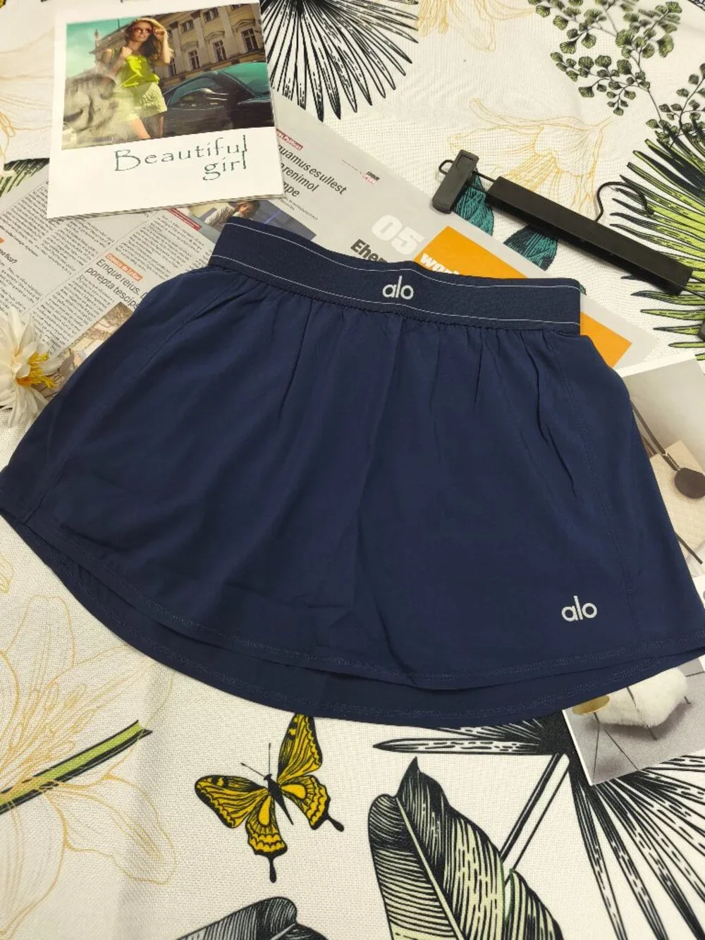 🥎Tennis Inspired Alo Navy Blue Match Point Skirt-Summer Wardrobe Must-Have💦